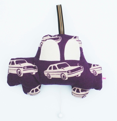 Music box girl - dress purple hearts